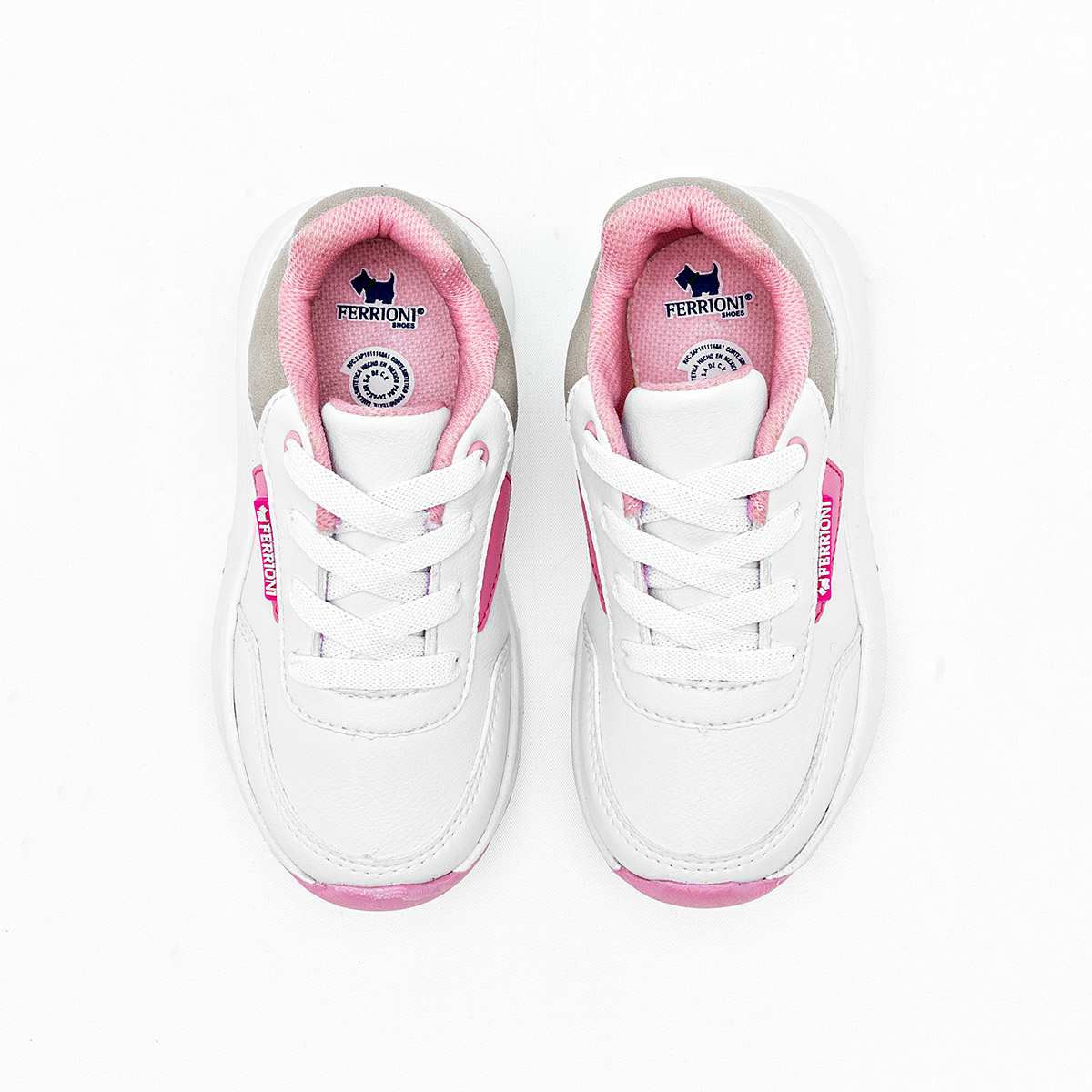 Foto 4 pulgar | Ferrioni Tenis Urbano Para Niña Blanco Beige