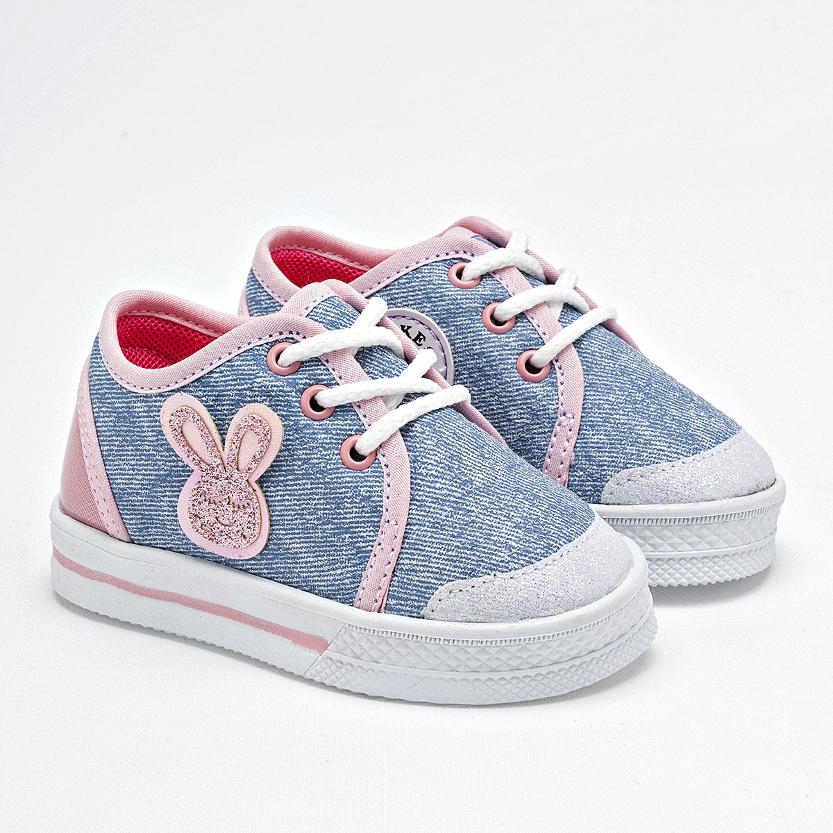 Foto 3 pulgar | Chaparrin Tenis Para Bebé Niña Azul Rosa Plata