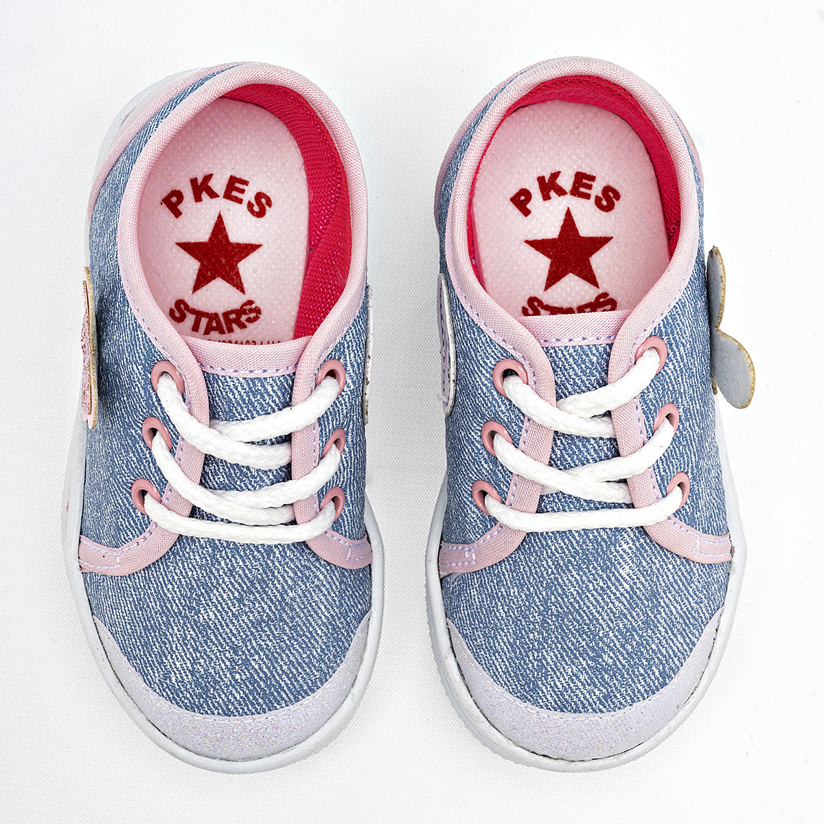 Foto 4 pulgar | Chaparrin Tenis Para Bebé Niña Azul Rosa Plata