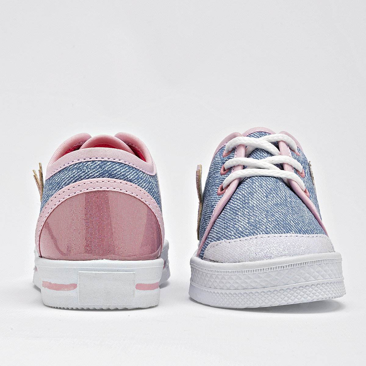Foto 5 pulgar | Chaparrin Tenis Para Bebé Niña Azul Rosa Plata