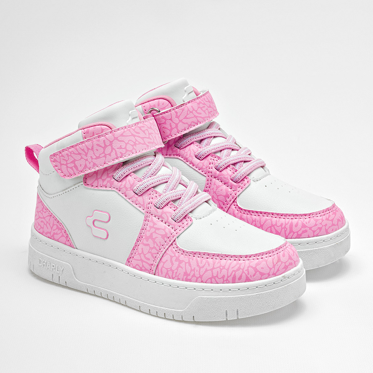 Foto 2 | Charly Tenis Urbano Para Niña Blanco Rosa  Importado  Hasta Agotar Existencia  Agujeta Elastica