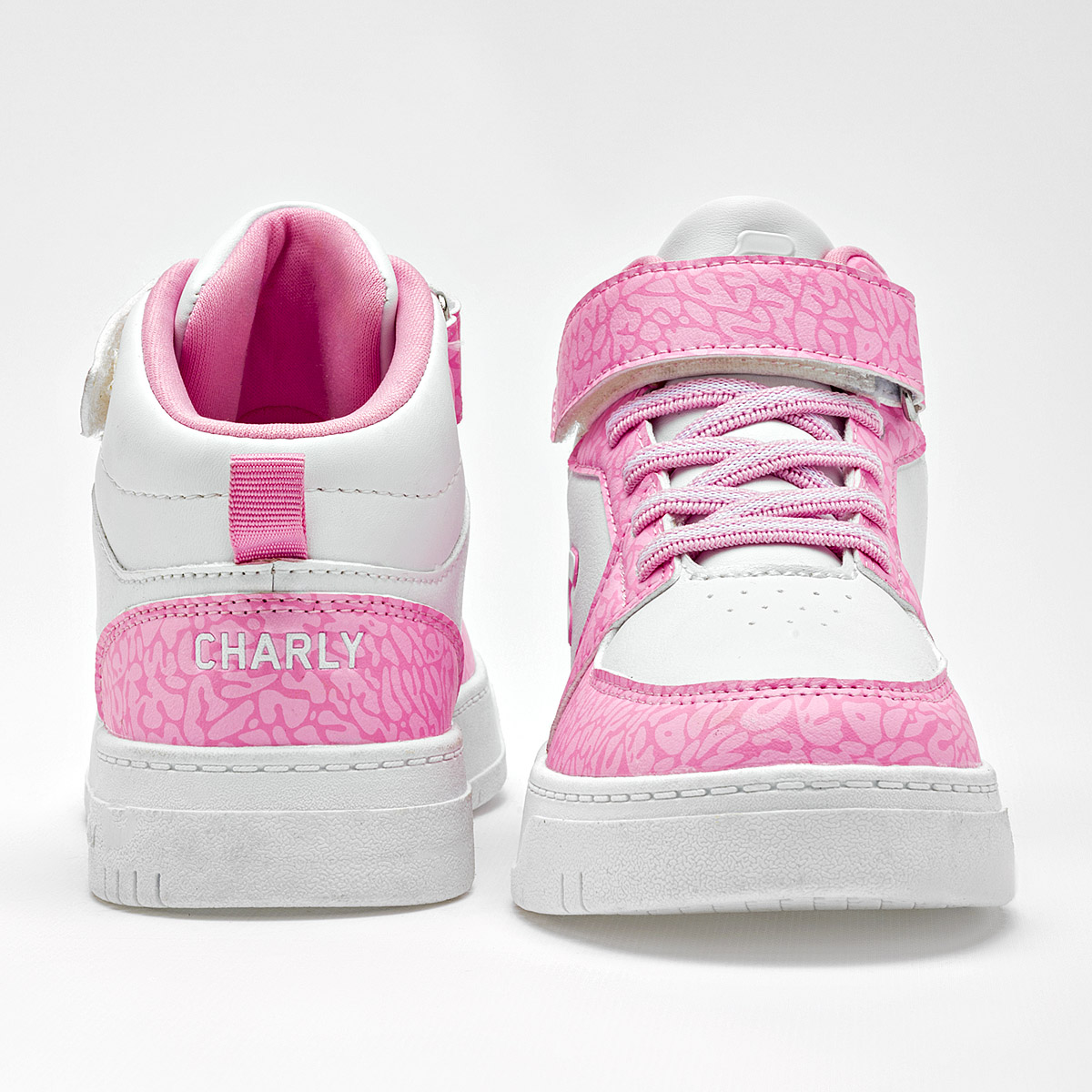 Foto 3 | Charly Tenis Urbano Para Niña Blanco Rosa  Importado  Hasta Agotar Existencia  Agujeta Elastica