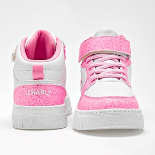 Foto 3 | Charly Tenis Urbano Para Niña Blanco Rosa Importado Hasta Agotar Existencia Agujeta Elastica