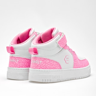 Foto 4 | Charly Tenis Urbano Para Niña Blanco Rosa Importado Hasta Agotar Existencia Agujeta Elastica