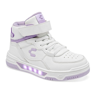 Foto 1 | Charly Tenis Urbano Para Niña Blanco Lila Agujeta Elastica Hasta Agotar Existencia Importado