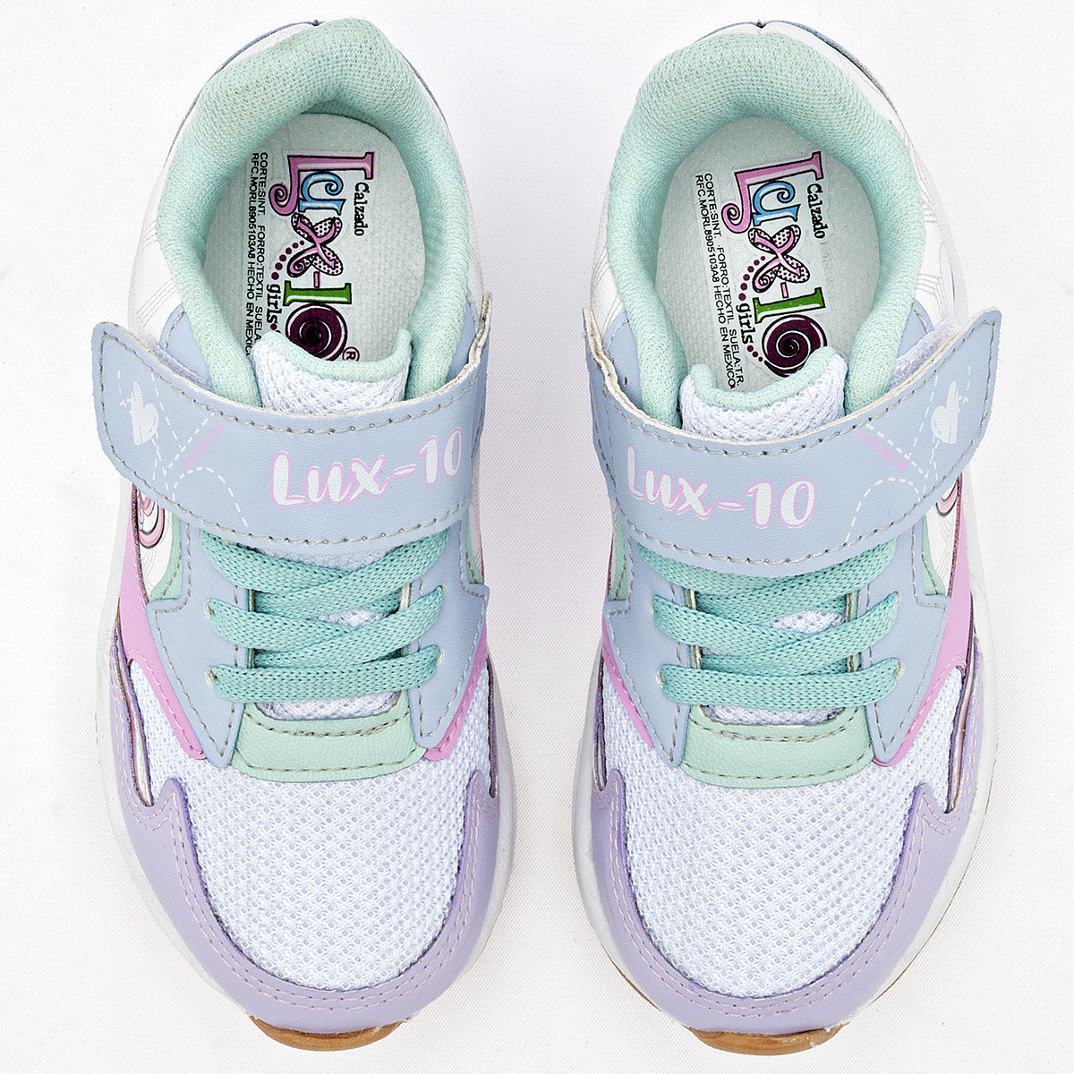 Foto 4 pulgar | Lux-10 Tenis Urbano Para Niña Blanco Multicolor