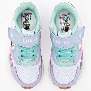Foto 3 | Lux-10 Tenis Urbano Para Niña Blanco Multicolor