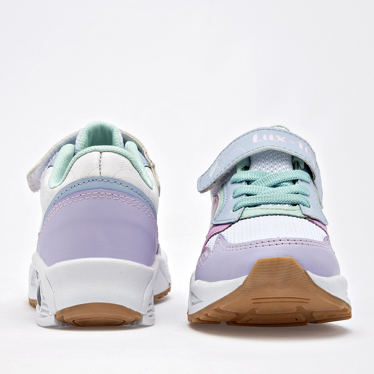 Foto 5 pulgar | Lux-10 Tenis Urbano Para Niña Blanco Multicolor