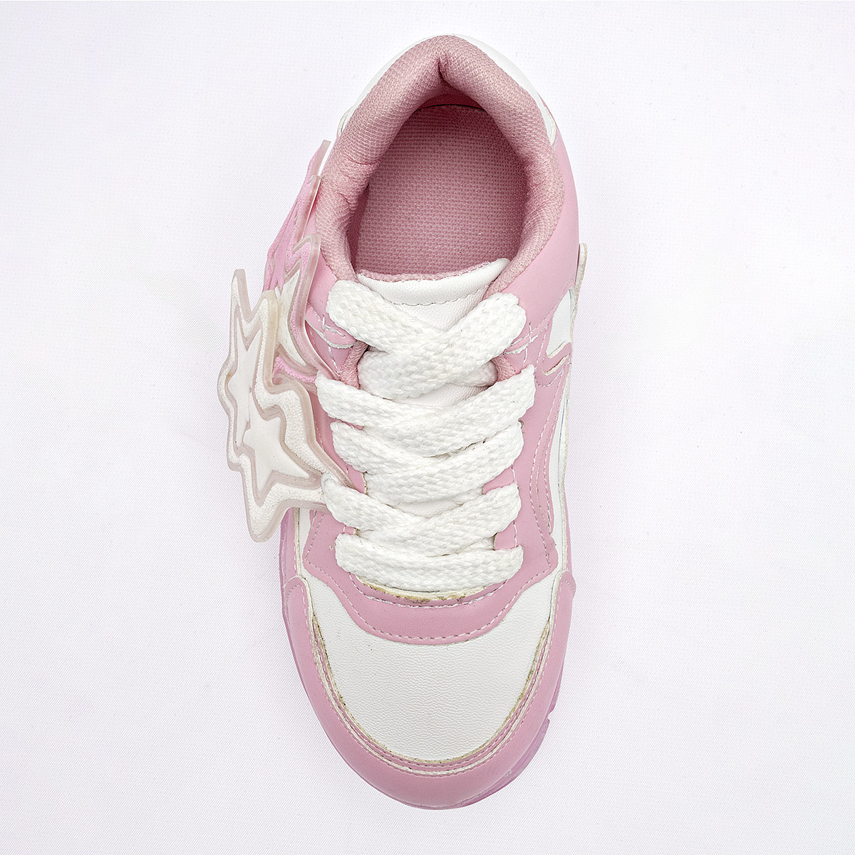 Foto 3 pulgar | Giland Tenis Urbano Para Niña Rosa Blanco  Con Luces