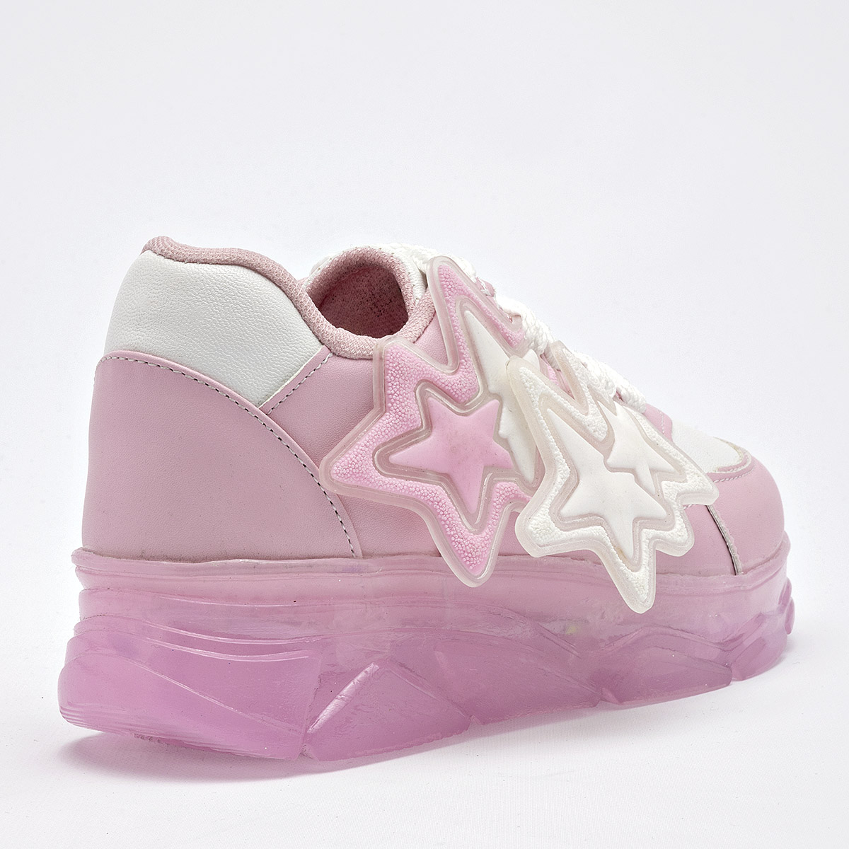 Foto 5 pulgar | Giland Tenis Urbano Para Niña Rosa Blanco  Con Luces
