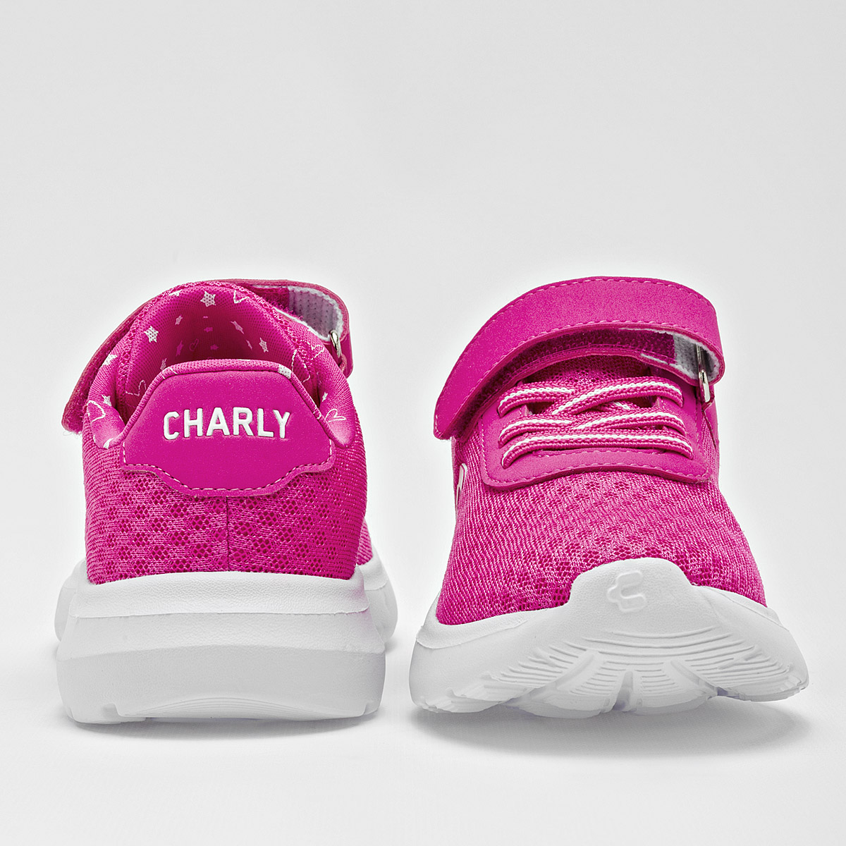 Foto 4 | Charly Tenis Deportivo Para Niña Fucsia  Running  Importado  Hasta Agotar Existencia  Agujeta Elastica