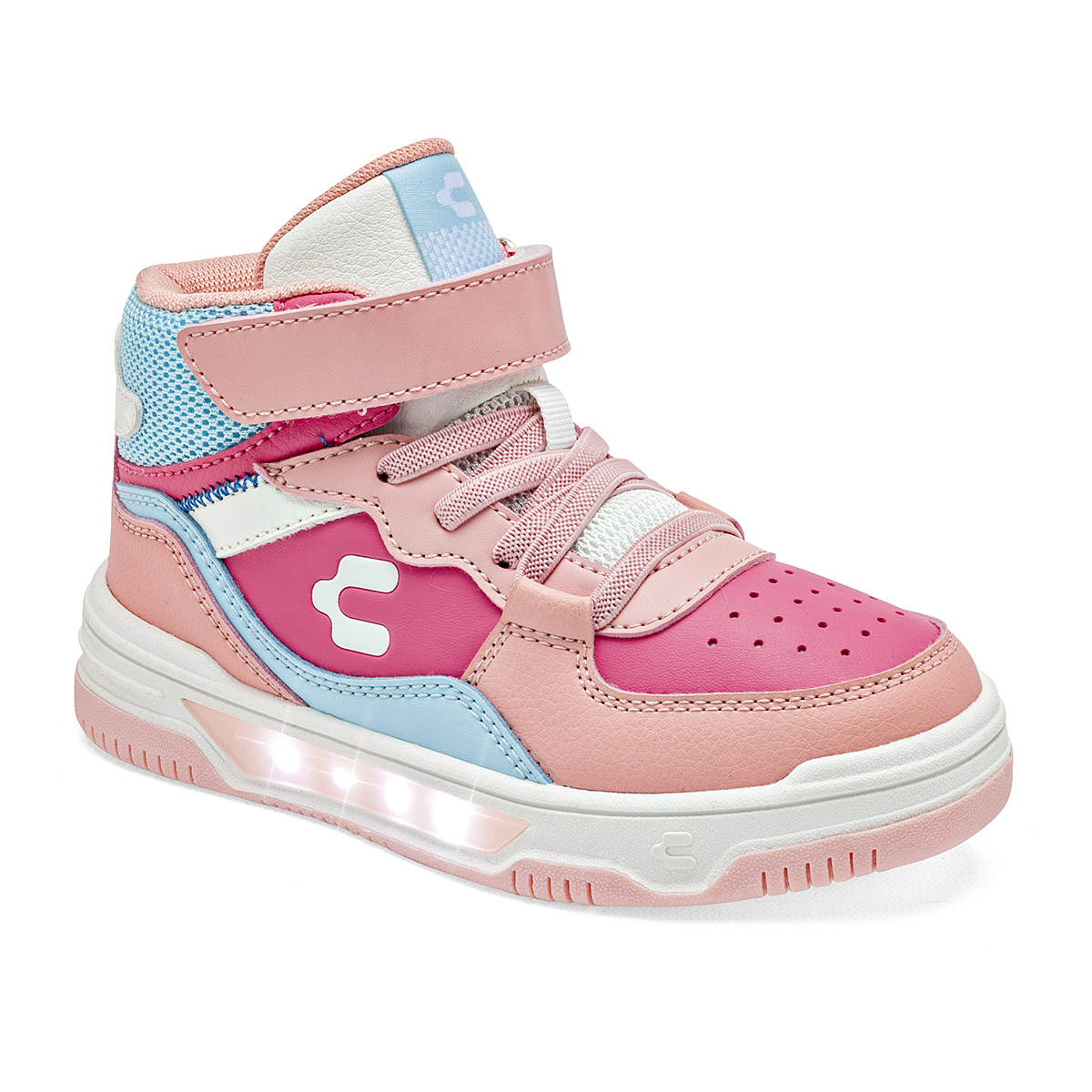 Charly Tenis Urbano Para Niña Rosa Multicolor  Agujeta Elastica  Importado  Hasta Agotar Existencia