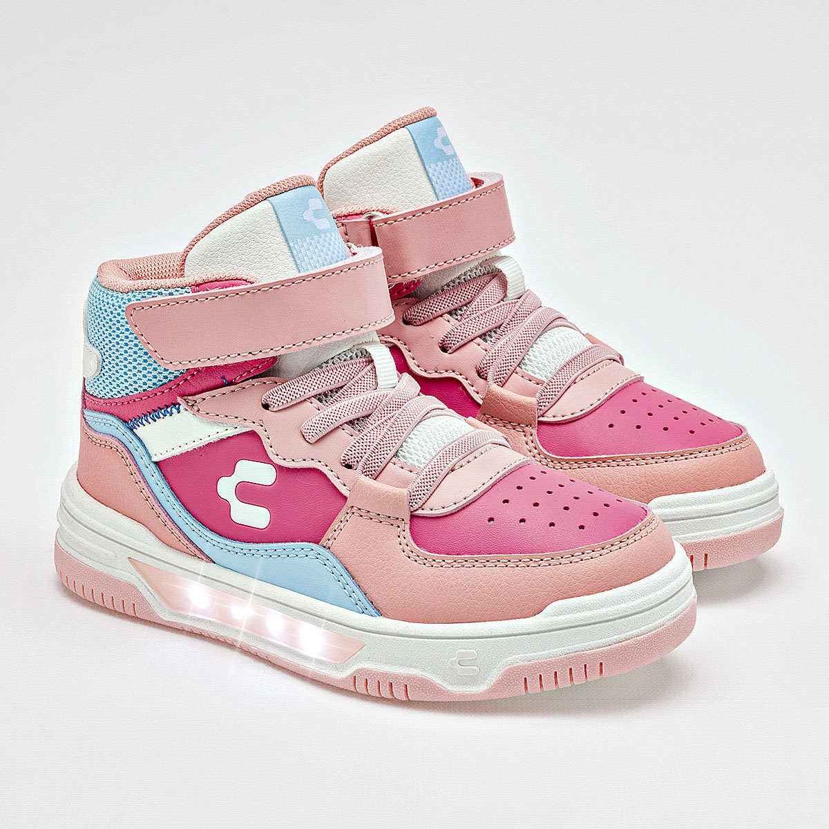 Foto 2 | Charly Tenis Urbano Para Niña Rosa Multicolor  Agujeta Elastica  Importado  Hasta Agotar Existencia