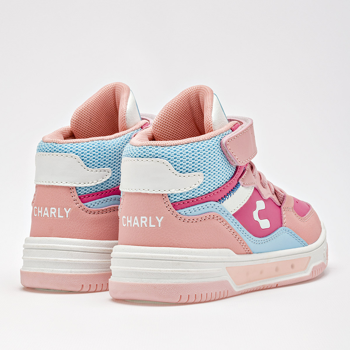 Foto 4 | Charly Tenis Urbano Para Niña Rosa Multicolor  Agujeta Elastica  Importado  Hasta Agotar Existencia