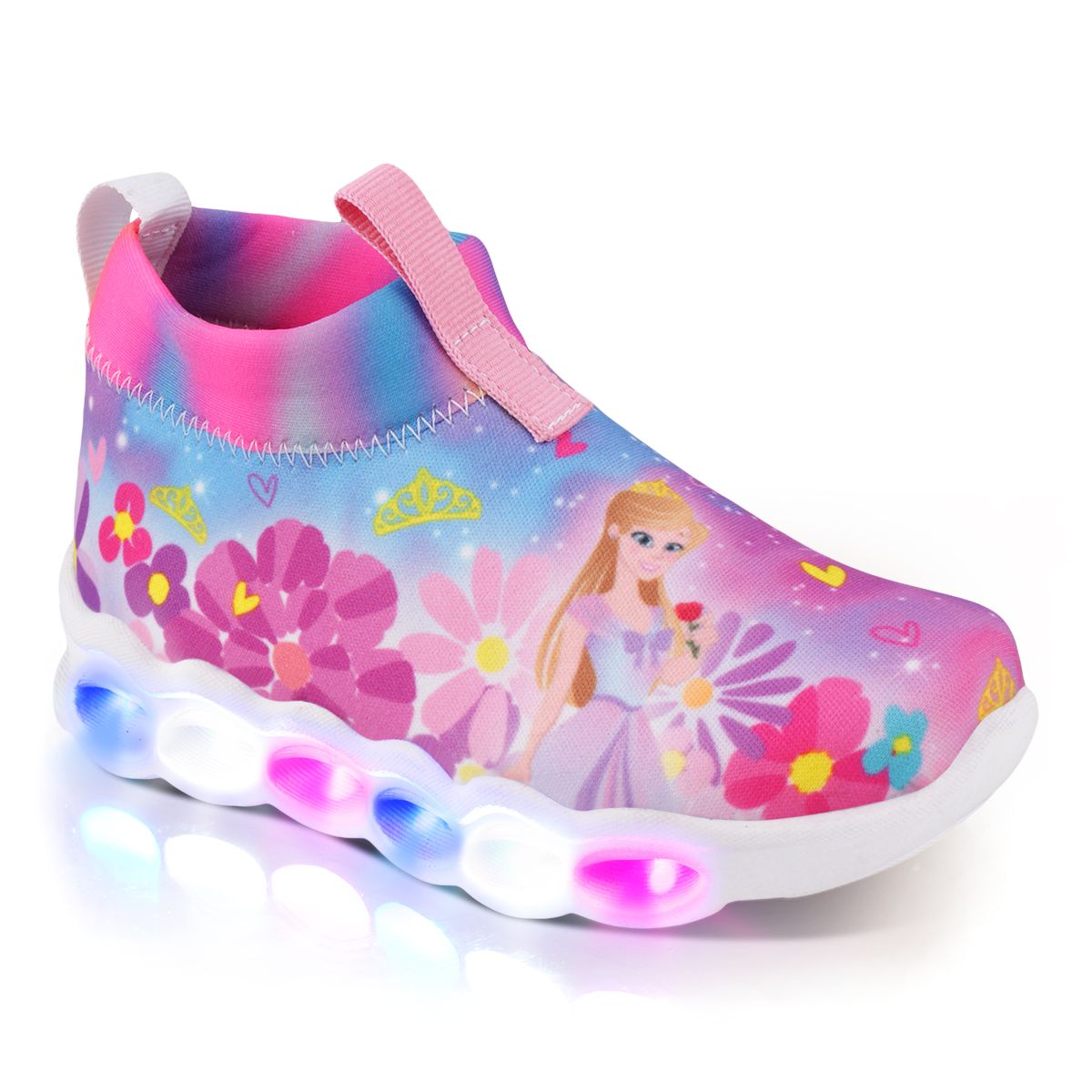 Tenis con Luces para Niña Nick & Wick 4362 Princesa color Rosa