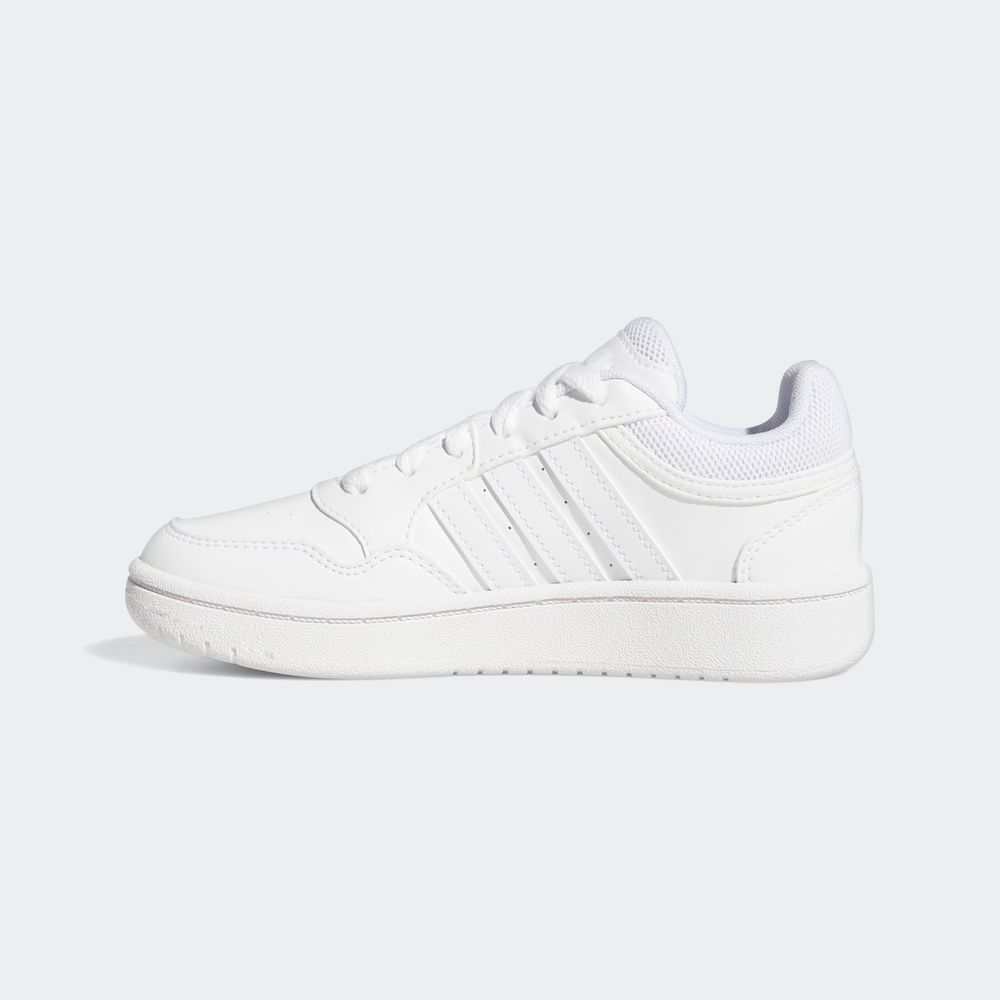 Foto 3 | Tenis Adidas Hoops Blanco para Niño