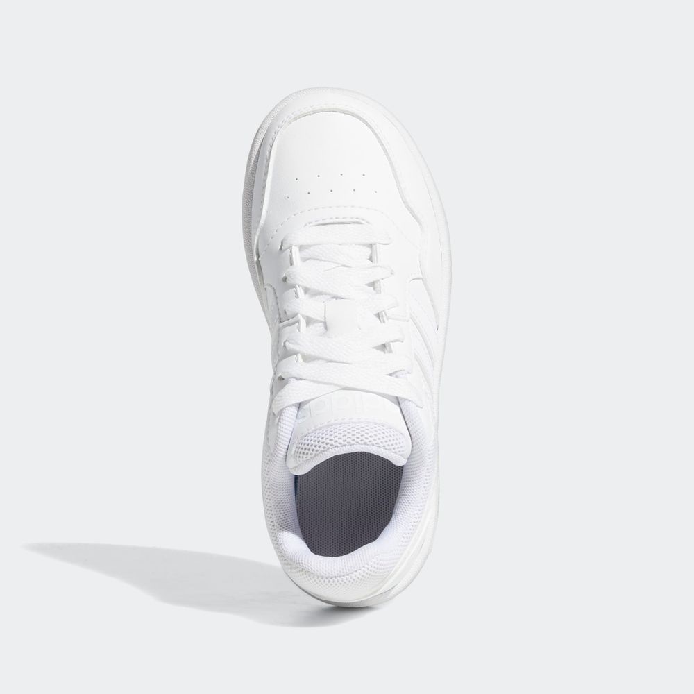 Foto 4 | Tenis Adidas Hoops Blanco para Niño