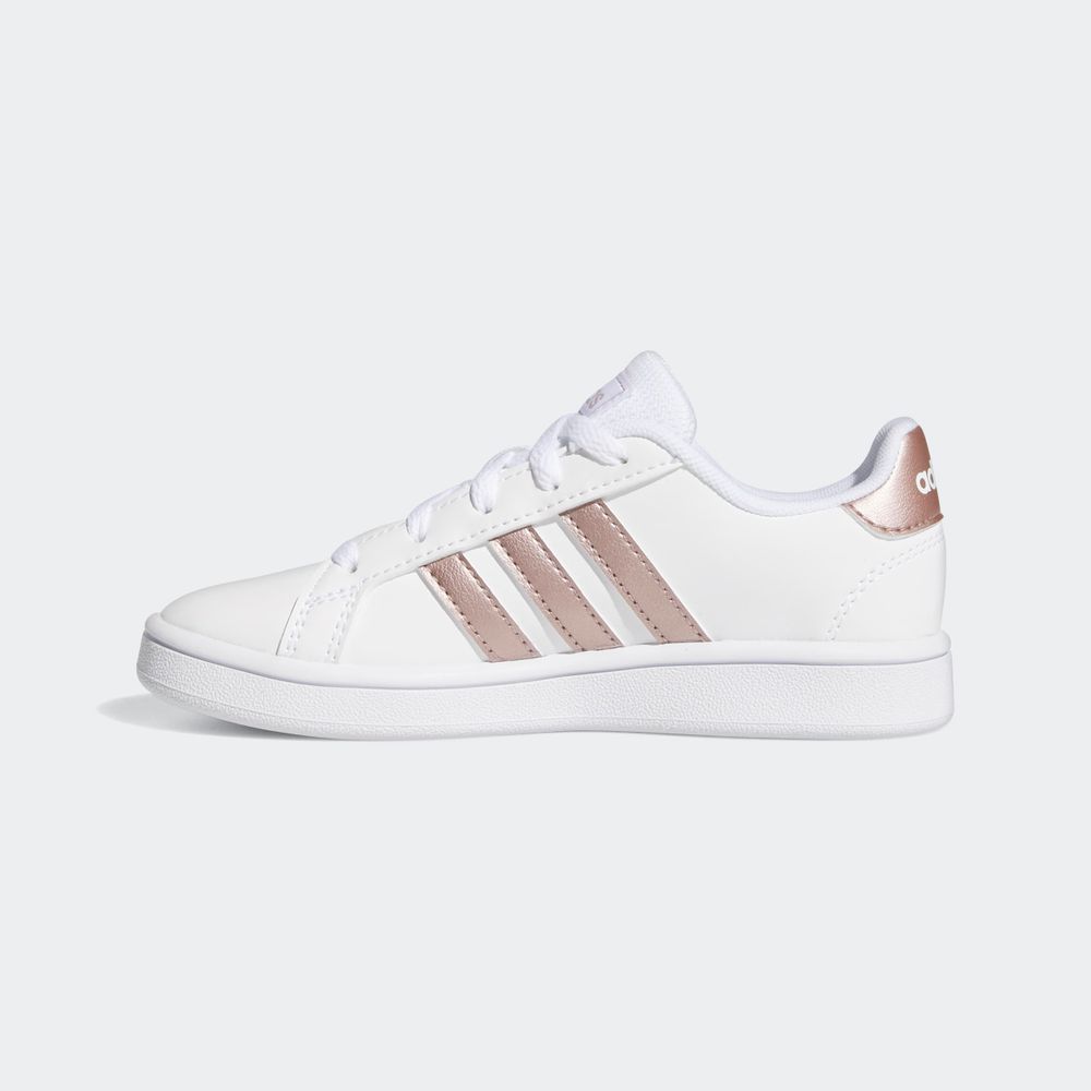 Foto 3 | Tenis Adidas Grand Court Blancos para Niña