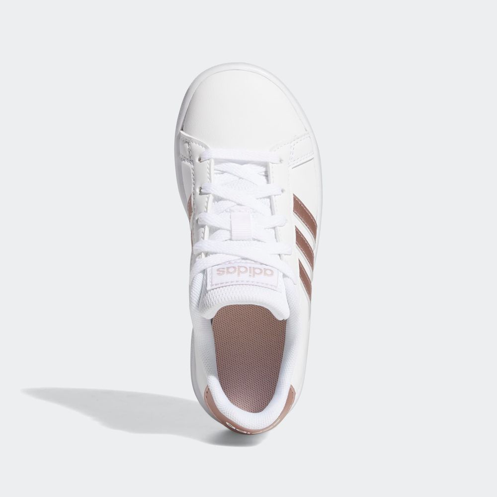 Foto 4 | Tenis Adidas Grand Court Blancos para Niña