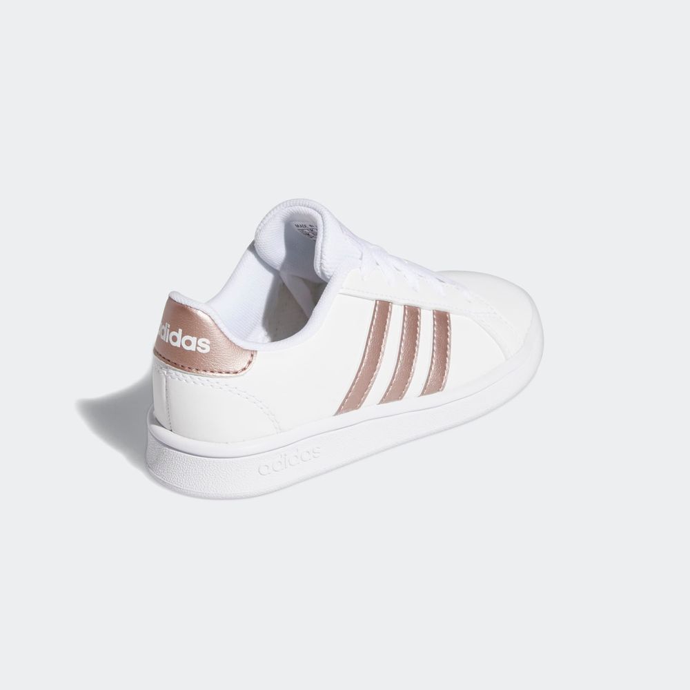 Foto 7 | Tenis Adidas Grand Court Blancos para Niña