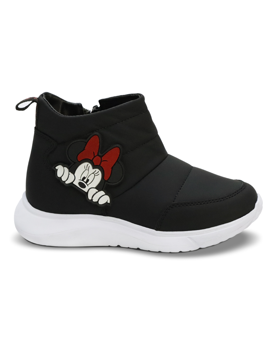 Foto 2 pulgar | Tenis Disney  Tipo Bota Minnie Mouse color Negro para Niña