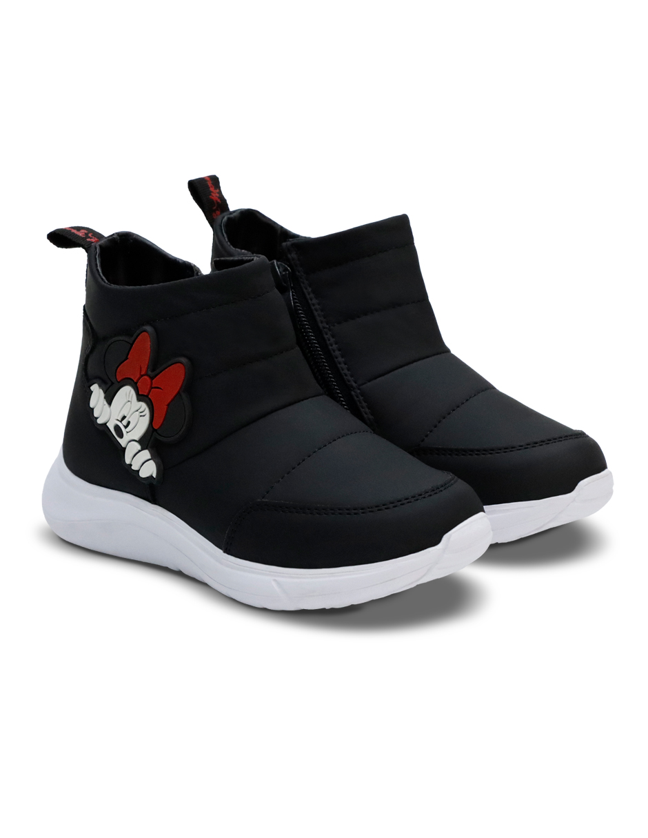 Foto 4 | Tenis Disney  Tipo Bota Minnie Mouse color Negro para Niña