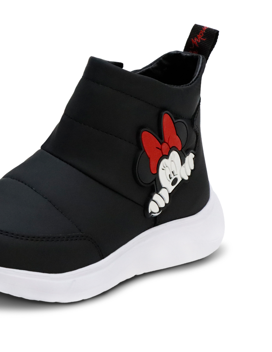 Foto 7 pulgar | Tenis Disney  Tipo Bota Minnie Mouse color Negro para Niña