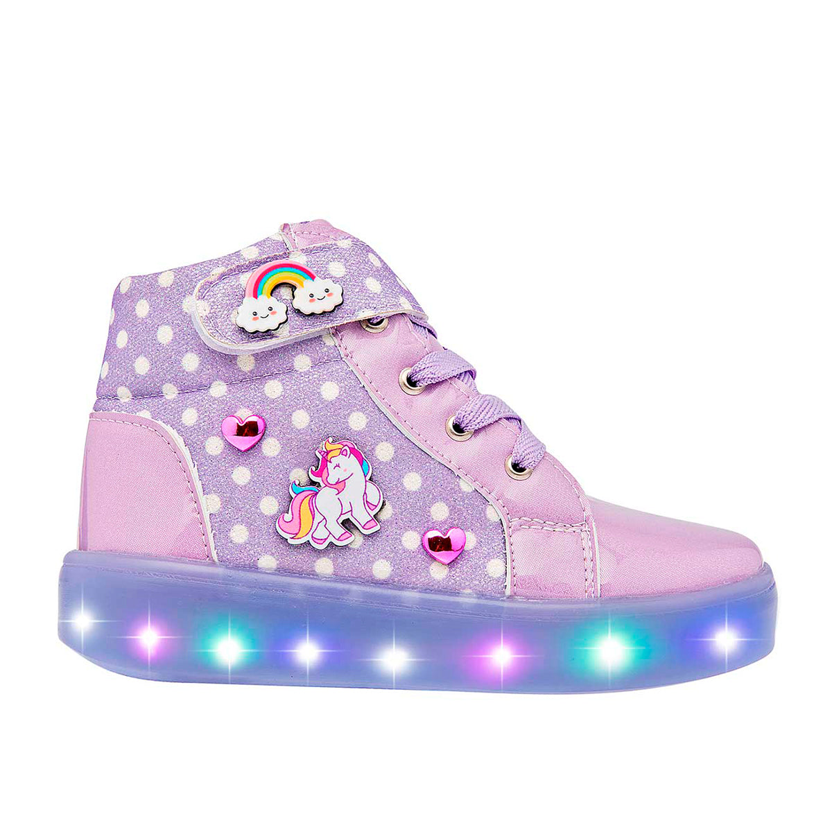 Foto 3 pulgar | Tenis con Luces RBCollection 110-C color Lila para Niña