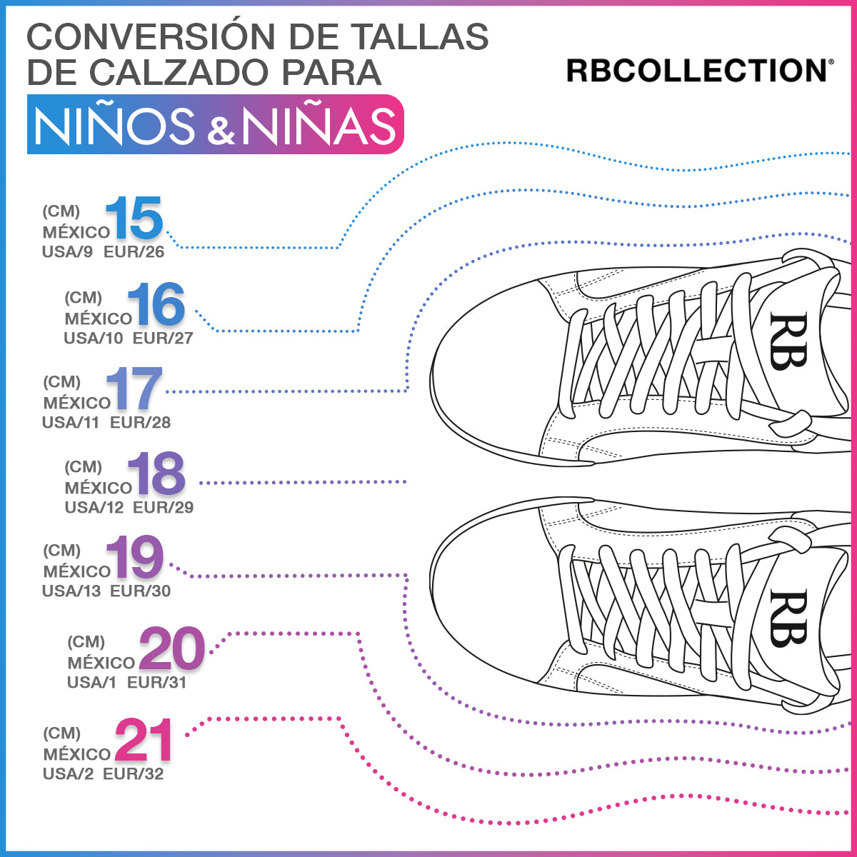 Foto 7 | Dúo Pack Tenis Casuales Rbcollection  Blanco para Niña