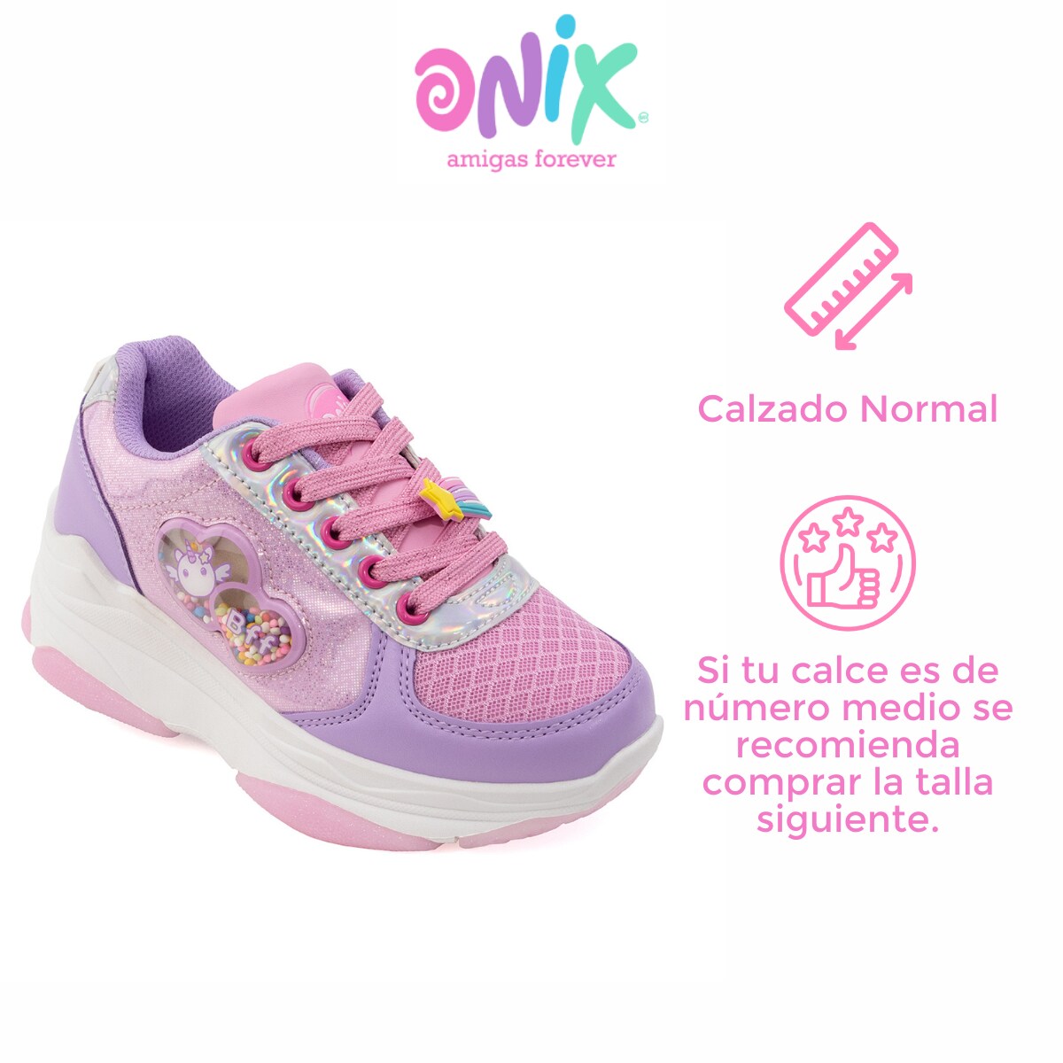 Tenis Pat n Onix Sprinkles Rosas Para Ni a Coppel