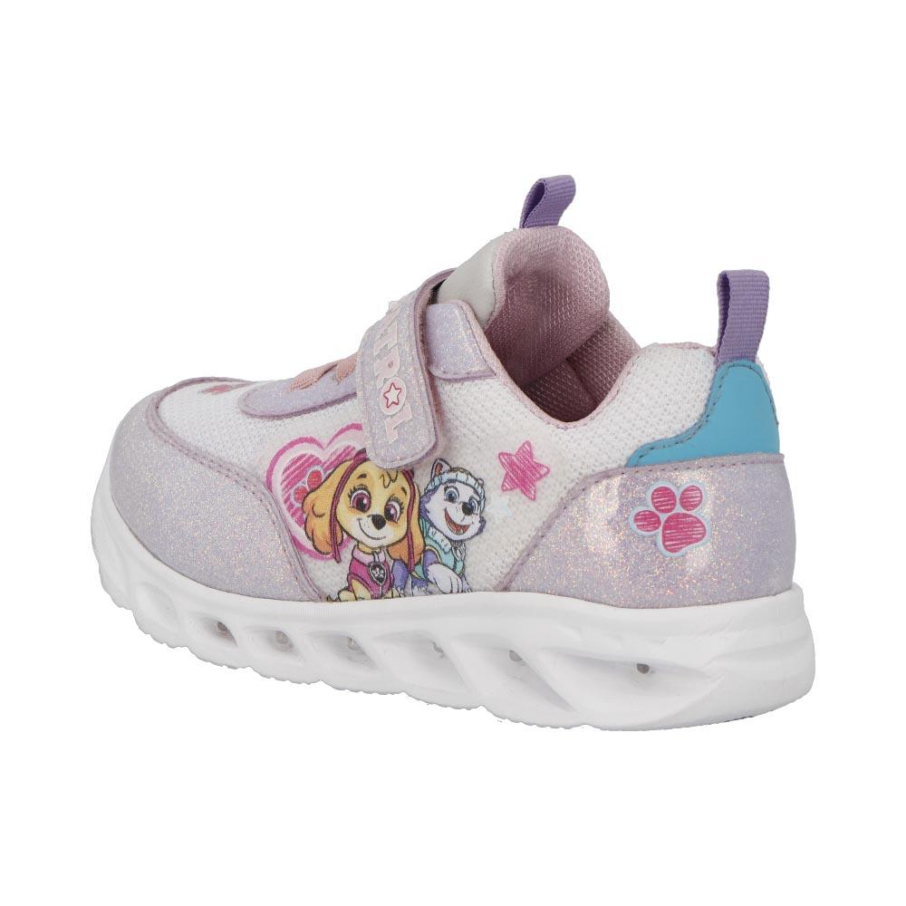 Foto 4 pulgar | Tenis Niña Paw Patrol Sintetico Broche Agujetas Resistentes Casuales Blanco