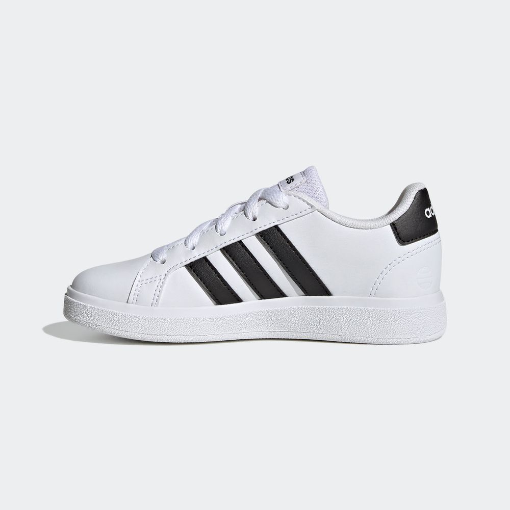 Foto 4 pulgar | Tenis Adidas Grand Court Lifestyle Blancos para Niña