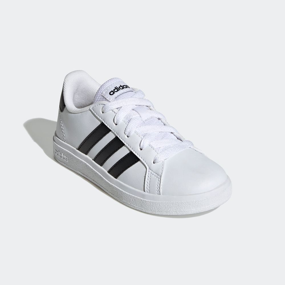 Foto 7 pulgar | Tenis Adidas Grand Court Lifestyle Blancos para Niña