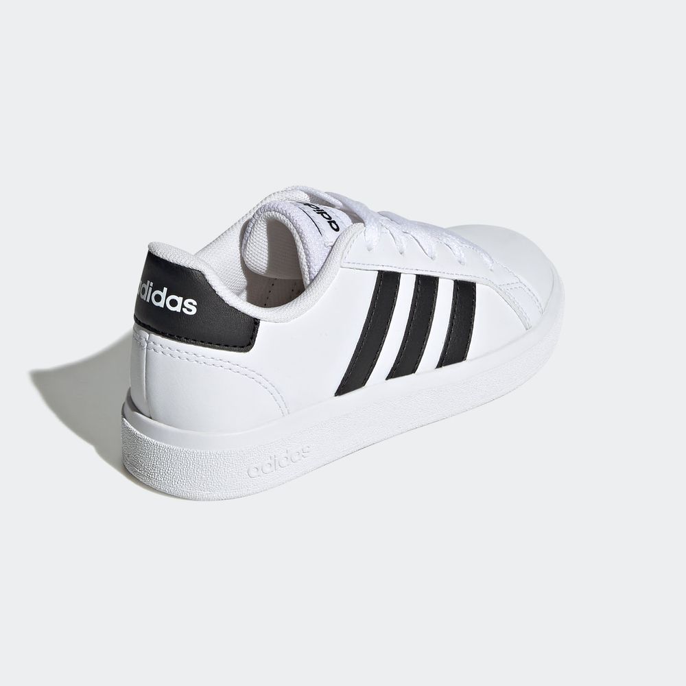 Foto 8 pulgar | Tenis Adidas Grand Court Lifestyle Blancos para Niña