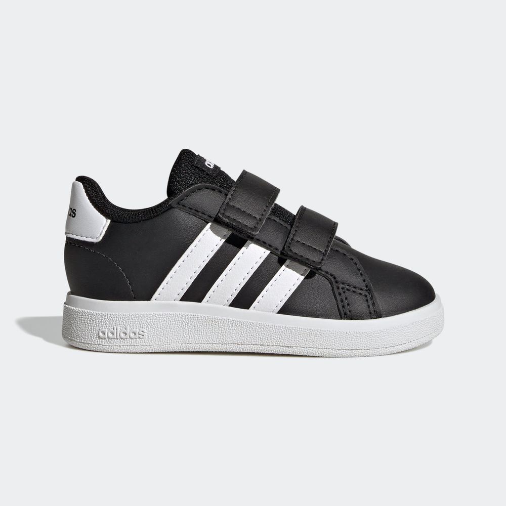 Foto 2 | Tenis Adidas Grand Court Lifestyle Cierre por Contacto Adidas Negro para Niños