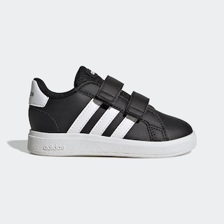 Foto 2 | Tenis Adidas Grand Court Lifestyle Cierre por Contacto Adidas Negro para Niños