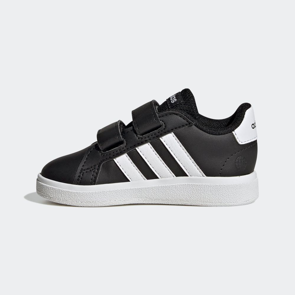 Foto 3 | Tenis Adidas Grand Court Lifestyle Cierre por Contacto Adidas Negro para Niños