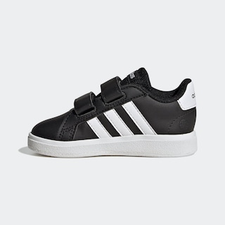 Foto 3 | Tenis Adidas Grand Court Lifestyle Cierre por Contacto Adidas Negro para Niños