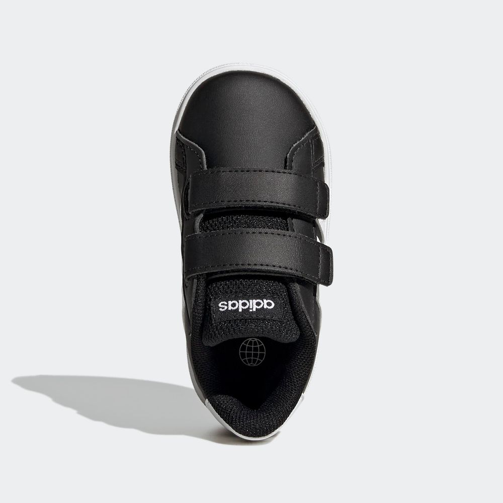 Foto 4 | Tenis Adidas Grand Court Lifestyle Cierre por Contacto Adidas Negro para Niños