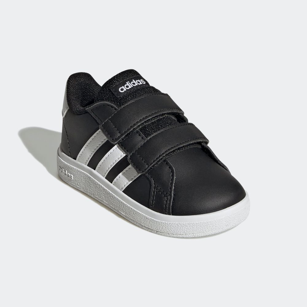 Foto 6 | Tenis Adidas Grand Court Lifestyle Cierre por Contacto Adidas Negro para Niños