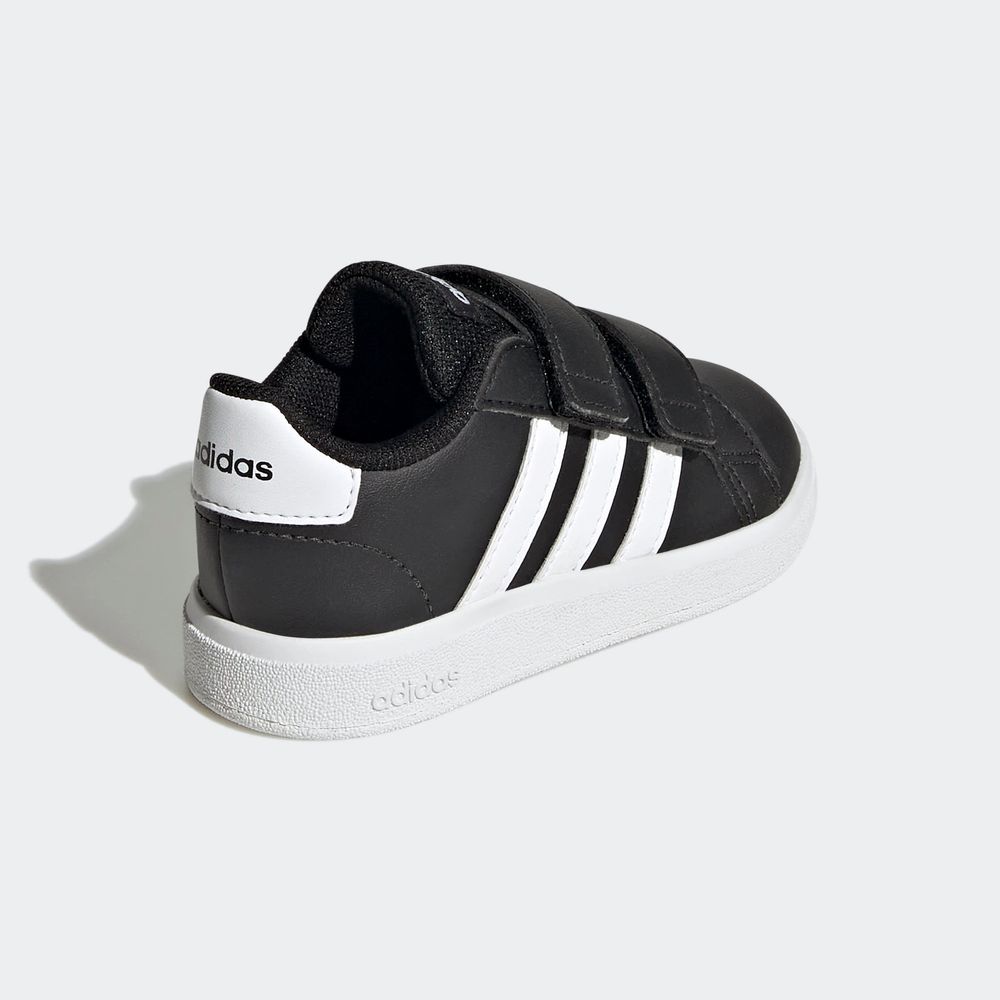 Foto 7 | Tenis Adidas Grand Court Lifestyle Cierre por Contacto Adidas Negro para Niños