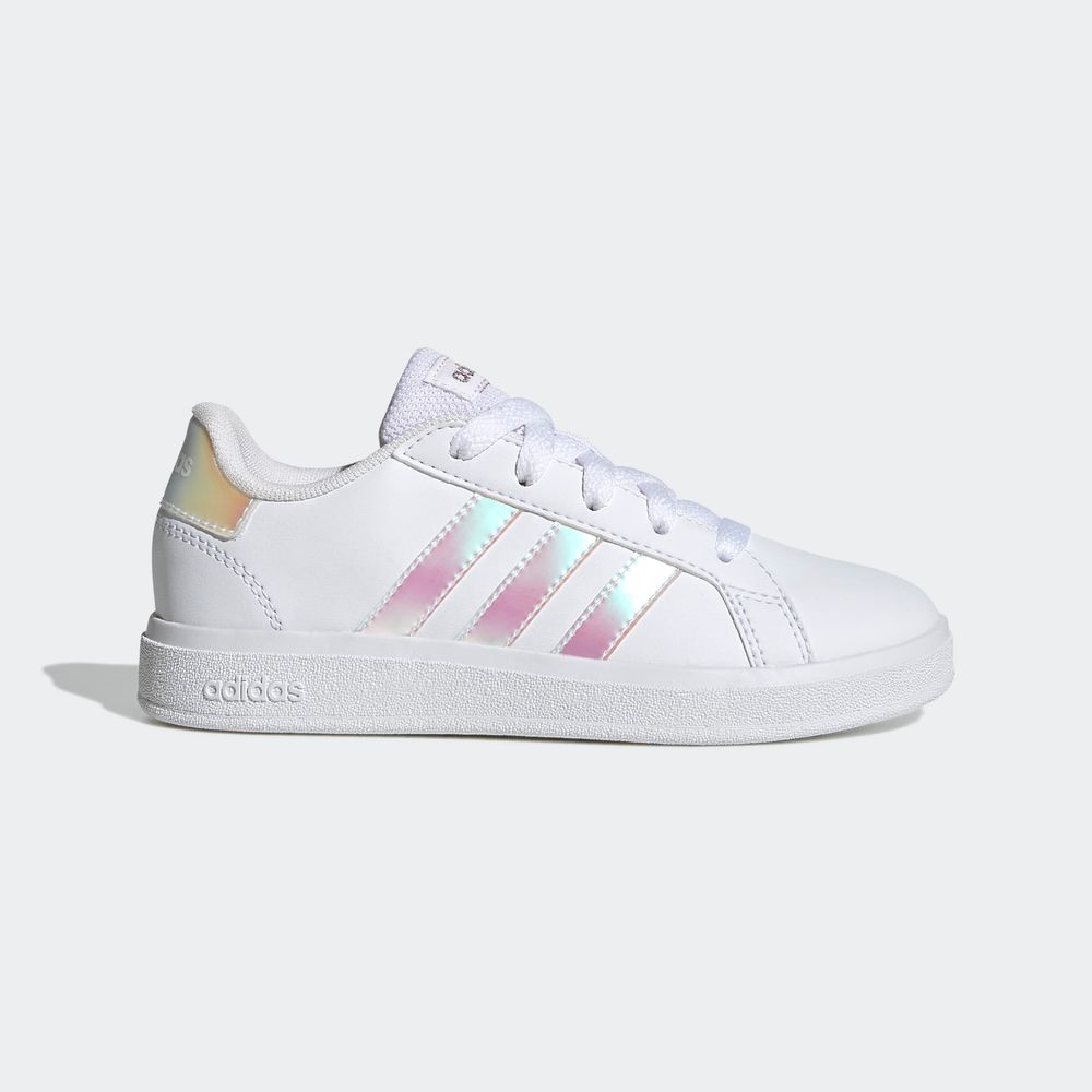 Foto 3 pulgar | Tenis Adidas Grand Court Blancos para Niño