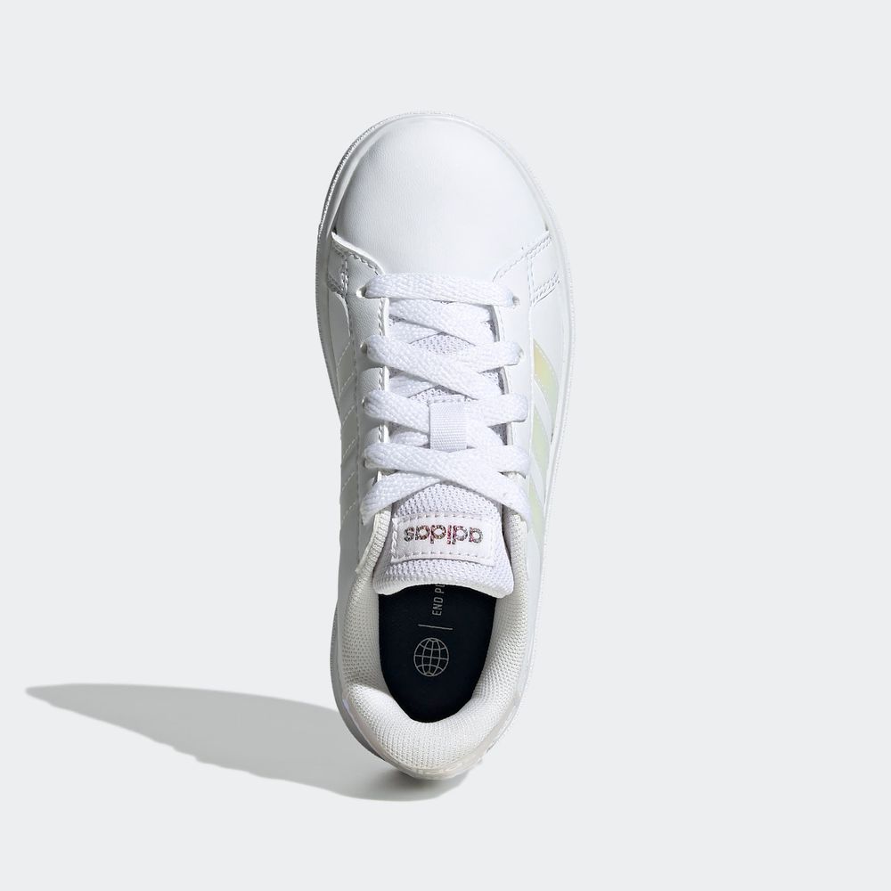 Foto 5 pulgar | Tenis Adidas Grand Court Blancos para Niño