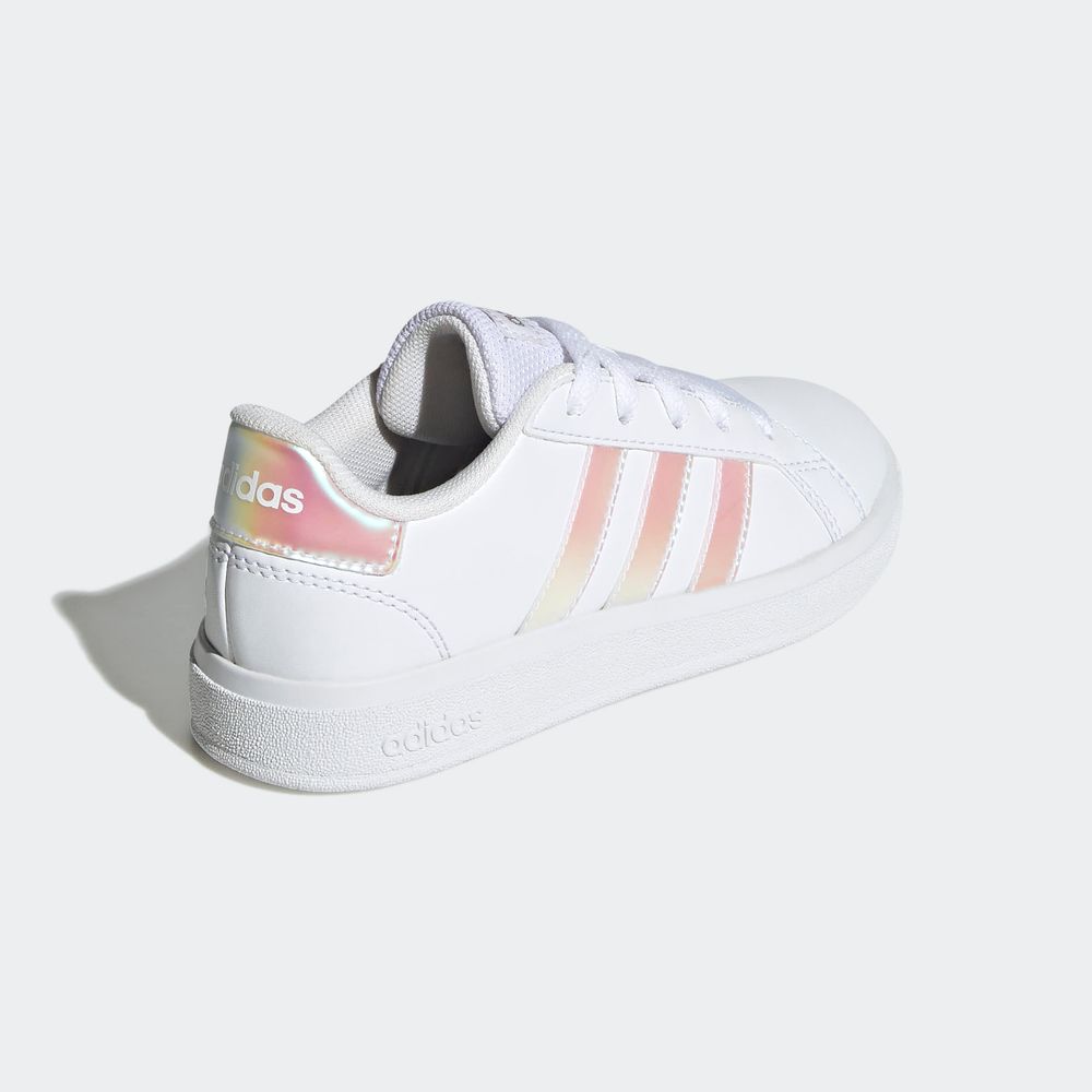 Foto 8 pulgar | Tenis Adidas Grand Court Blancos para Niño