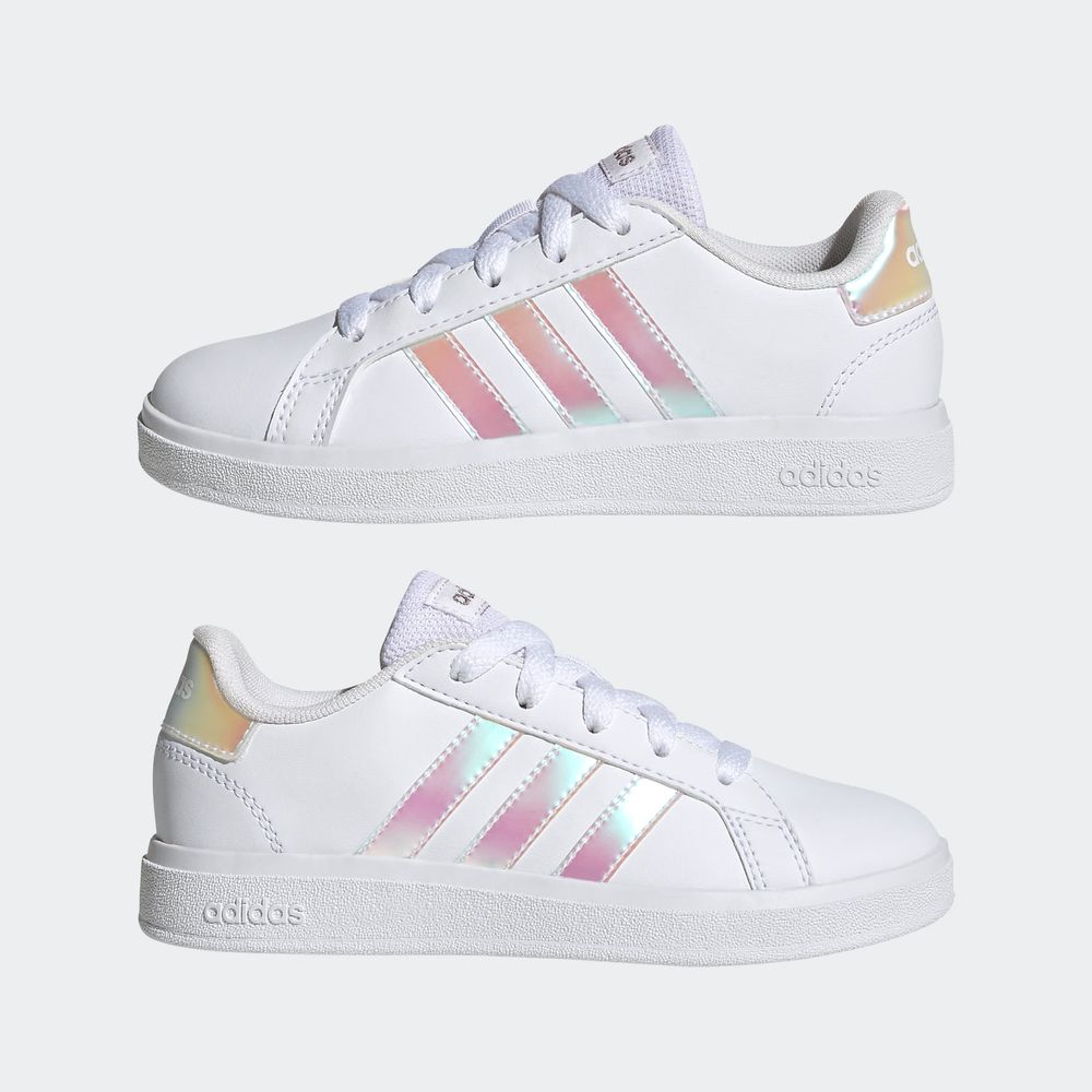 Foto 8 | Tenis Adidas Grand Court Blancos para Niño
