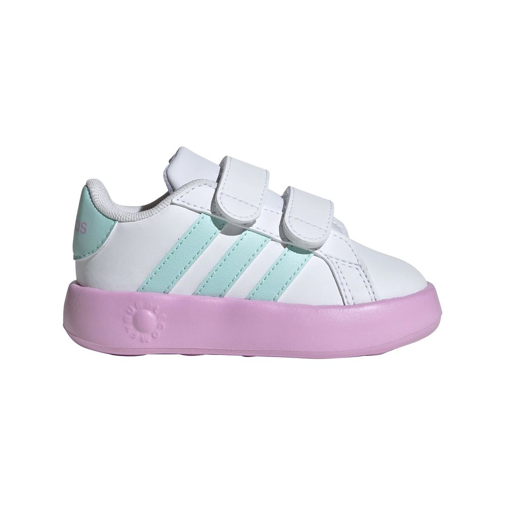 Foto 2 pulgar | Tenis Adidas Grand Court 2.0 Blancos para Bebé Niño