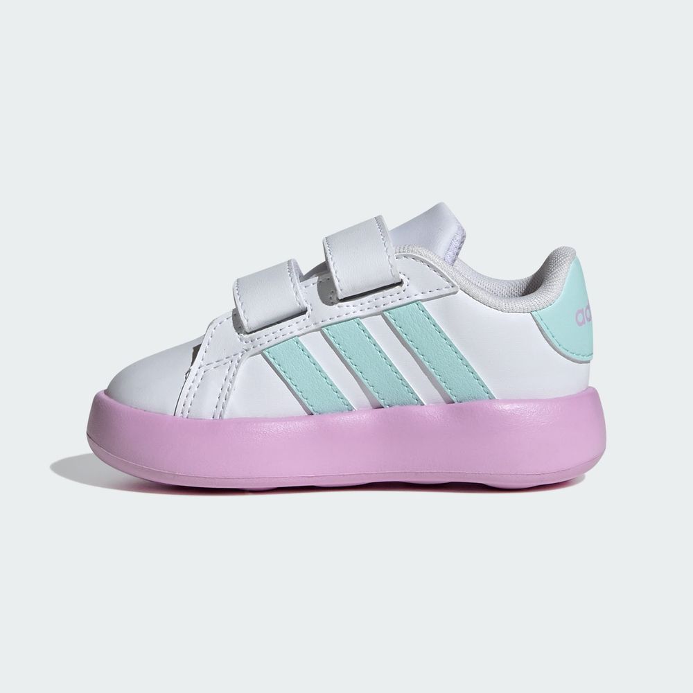 Foto 4 pulgar | Tenis Adidas Grand Court 2.0 Blancos para Bebé Niño