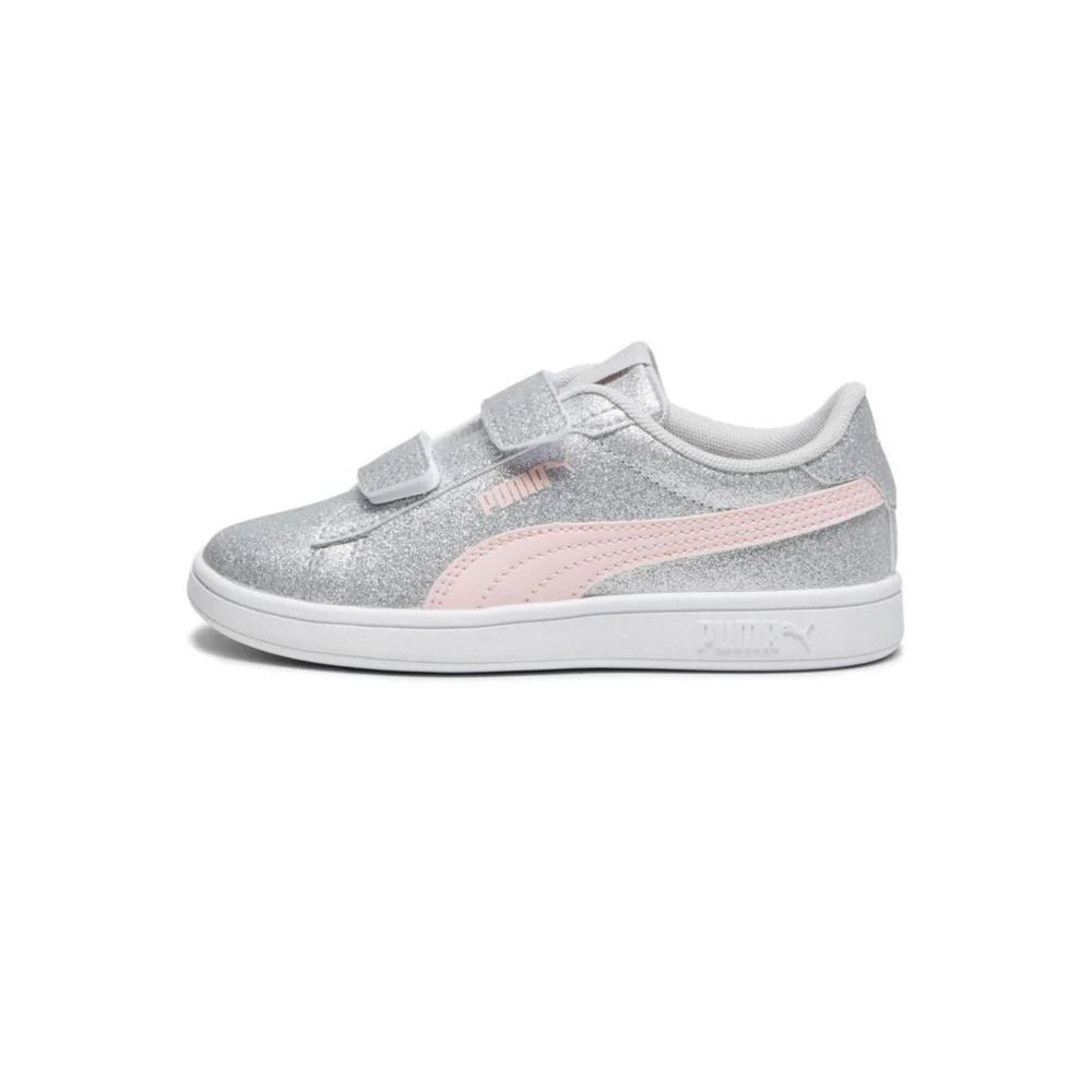 Foto 1 | Tenis Puma Smash 3.0 Glitz 394688 02 Plateados