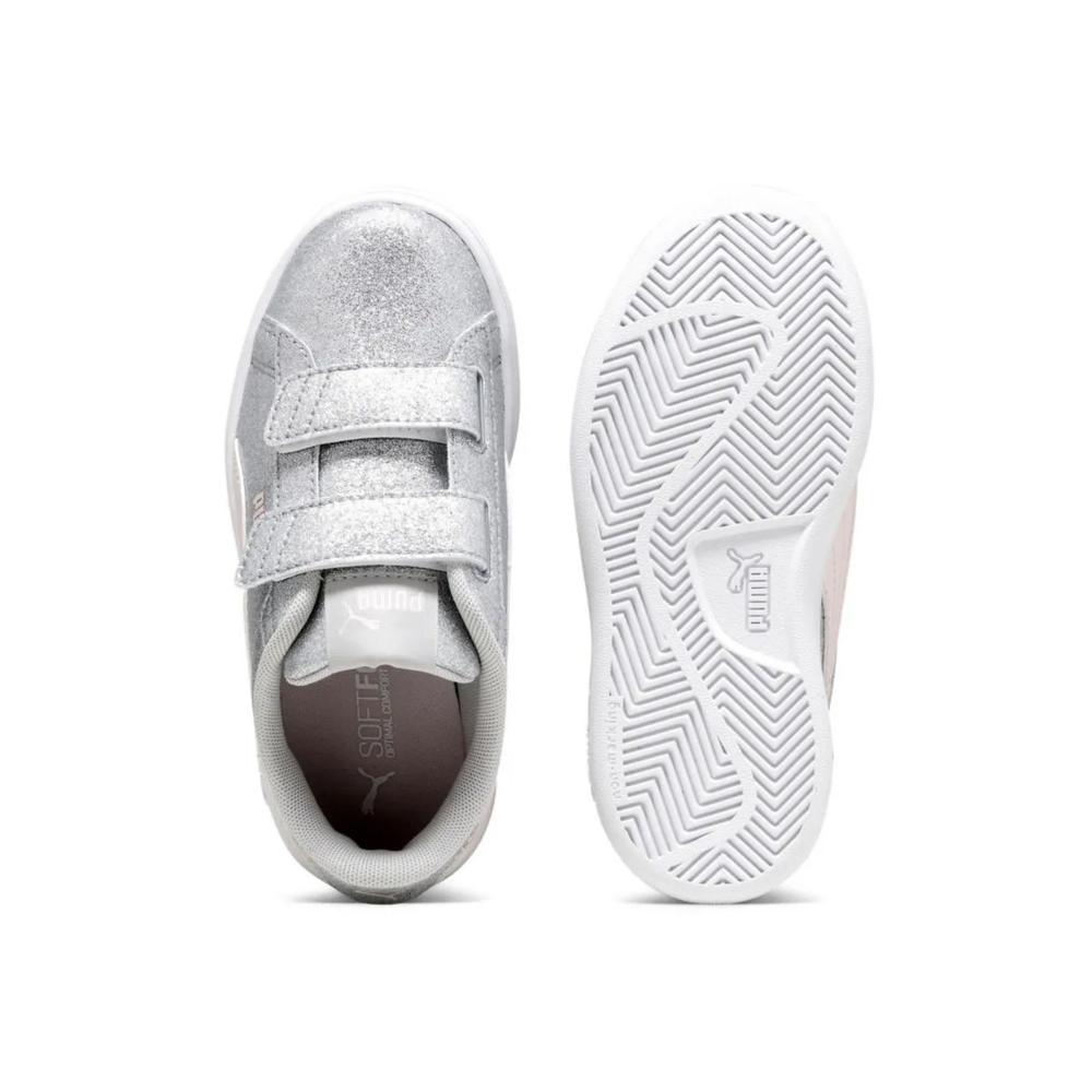 Foto 6 pulgar | Tenis Puma Smash 3.0 Glitz 394688 02 Plateados