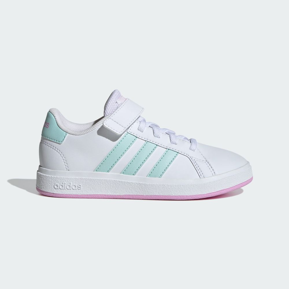 Foto 3 pulgar | Tenis Adidas Grand Court Court Blancos para Niña